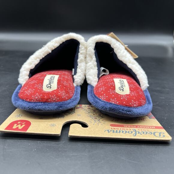 NWT Dearfoams Plush Memory Foam Slippers Womens Med 7-8 Official Cookie Tester - Picture 6 of 9